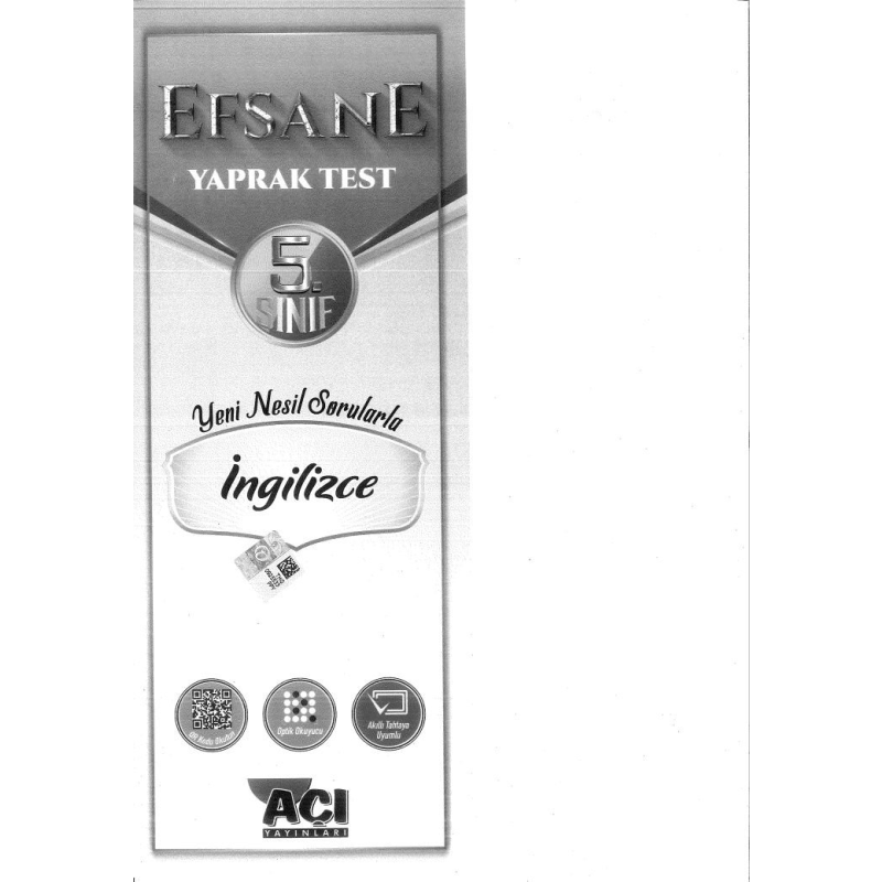 EFSANE YAPRAK TEST İNGİLİZCE