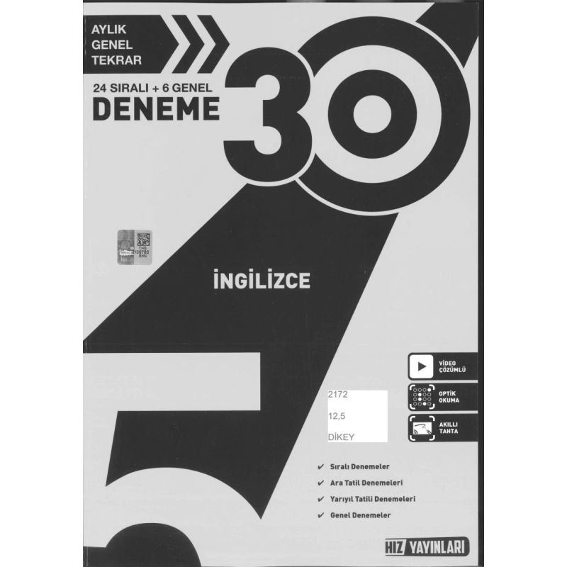 30 DENEME İNGİLİZCE