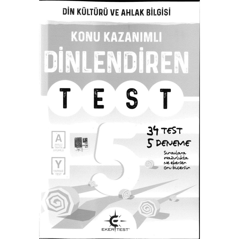 DİN KÜLTÜRÜ VE AHLAK BİLGİSİ DİNLENDİREN TEST