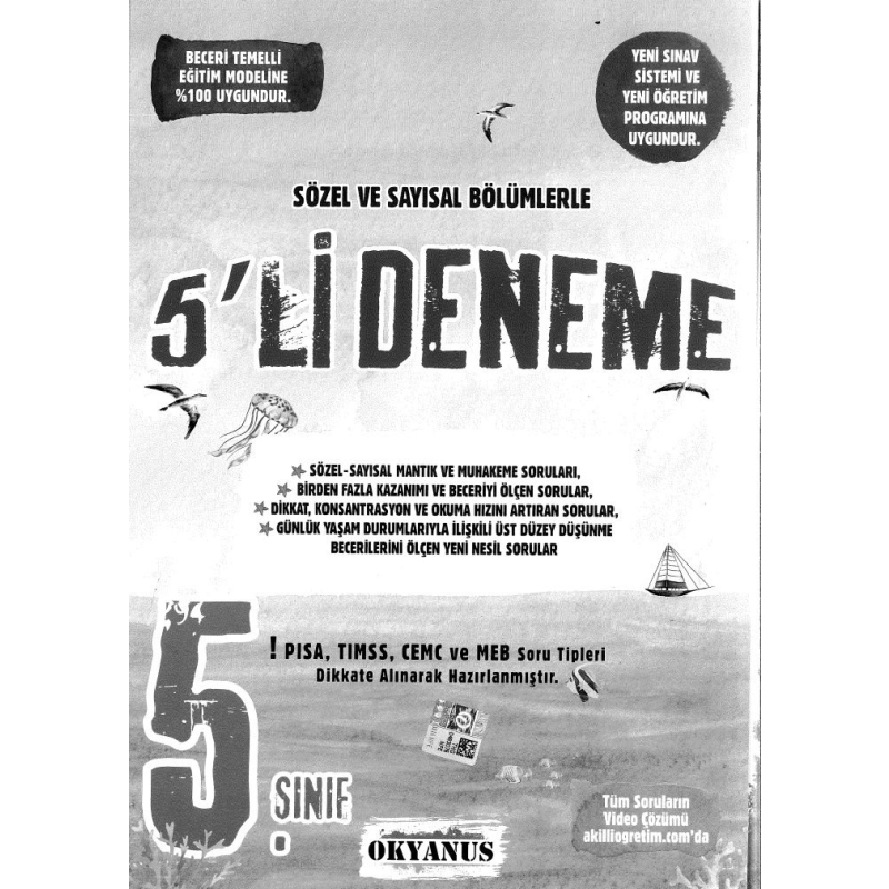 SÖZEL VE SAYISAL BÖLÜMLERLE 5'Lİ DENEME