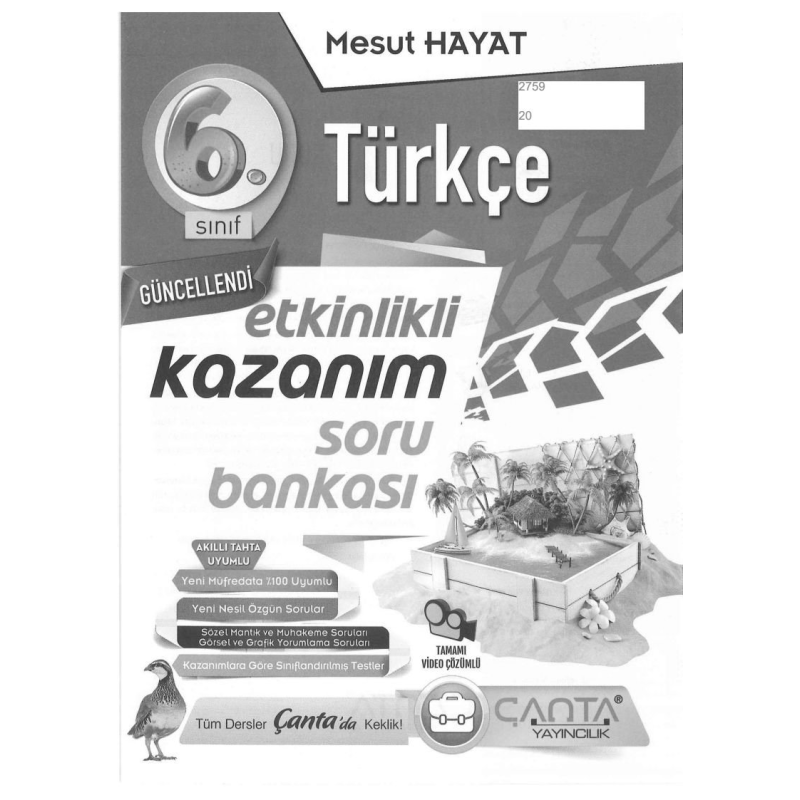 TÜRKÇE ETKİNLİKLİ KAZANIM SORU BANKASI