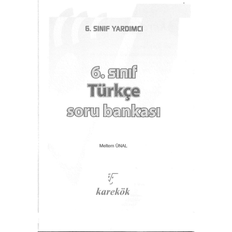 TÜRKÇE SORU BANKASI