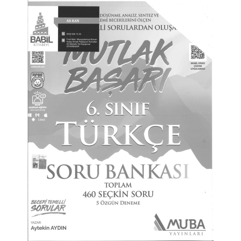 MUTLAK BAŞARI TÜRKÇE SORU BANKASI