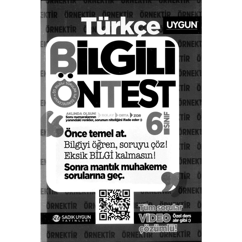 TÜRKÇE BİLGİLİ ÖNTEST