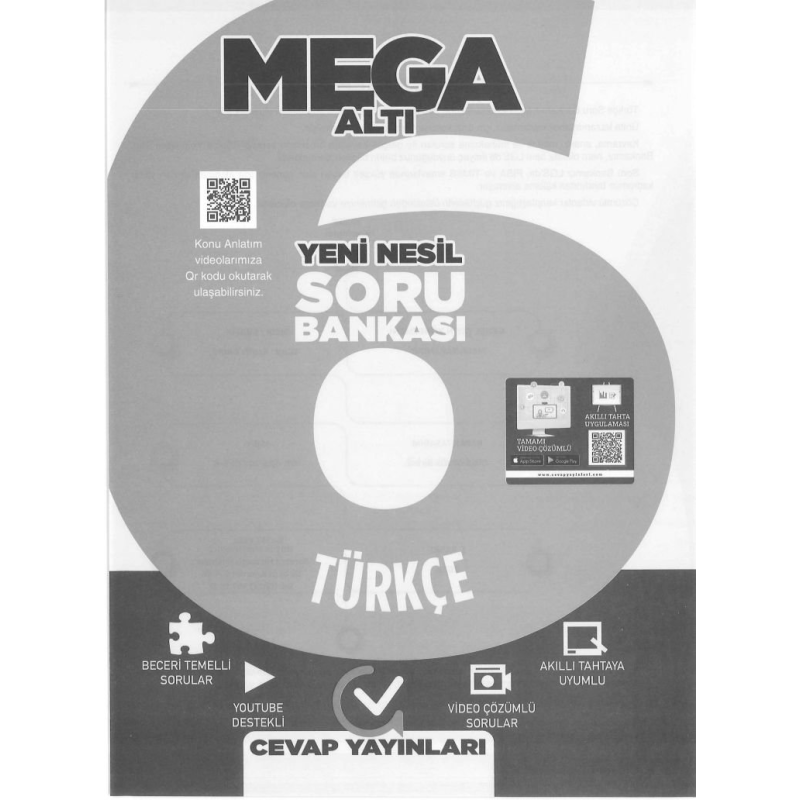 MEGA ALTI YENİ NESİL SORU BANKASI TÜRKÇE