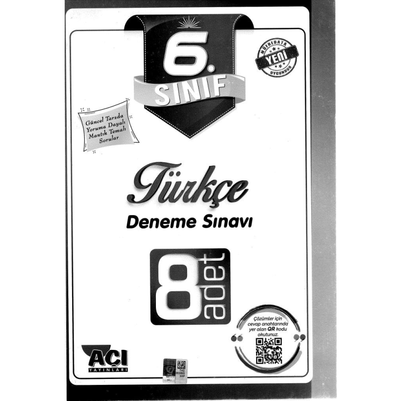 TÜRKÇE DENEME SINAVI 8 ADET