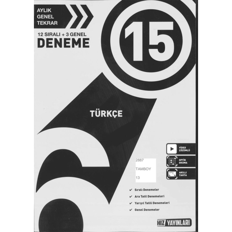 TÜRKÇE 15 DENEME