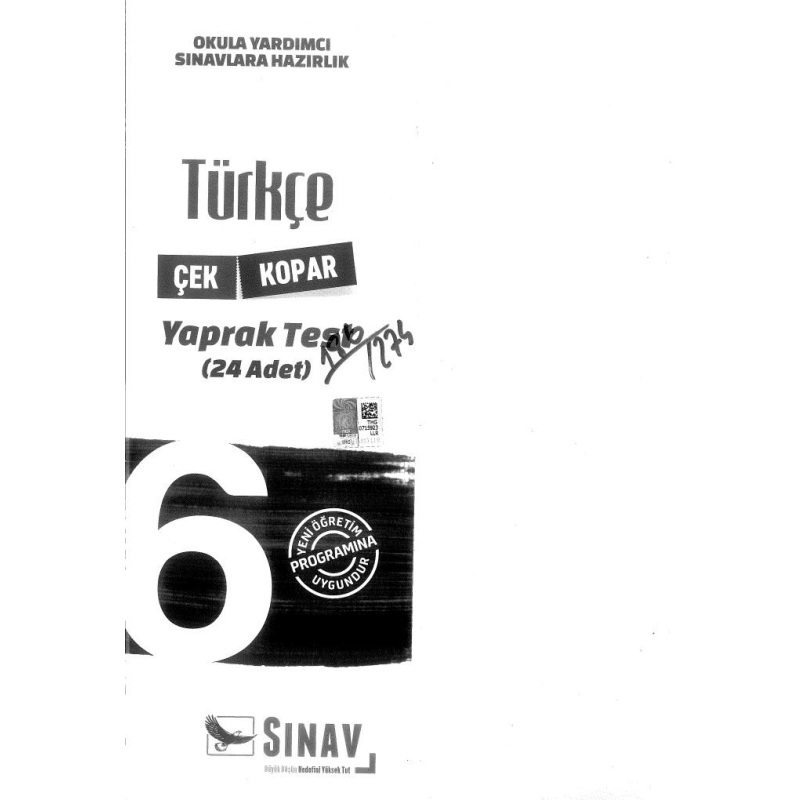 TÜRKÇE YAPRAK TEST 24 ADET