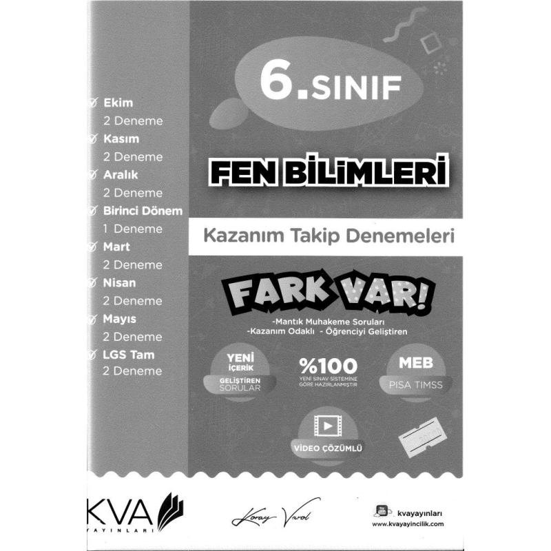 FEN BİLİMLERİ KAZANIM TAKİP DENEMELERİ FARK VAR