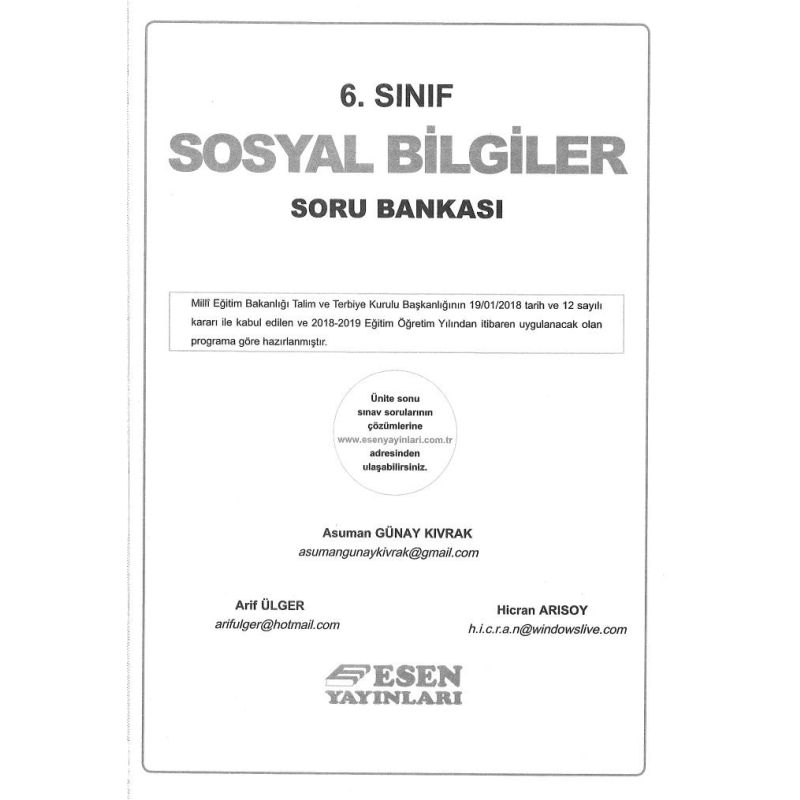 SOSYAL BİLGİLER SORU BANKASI