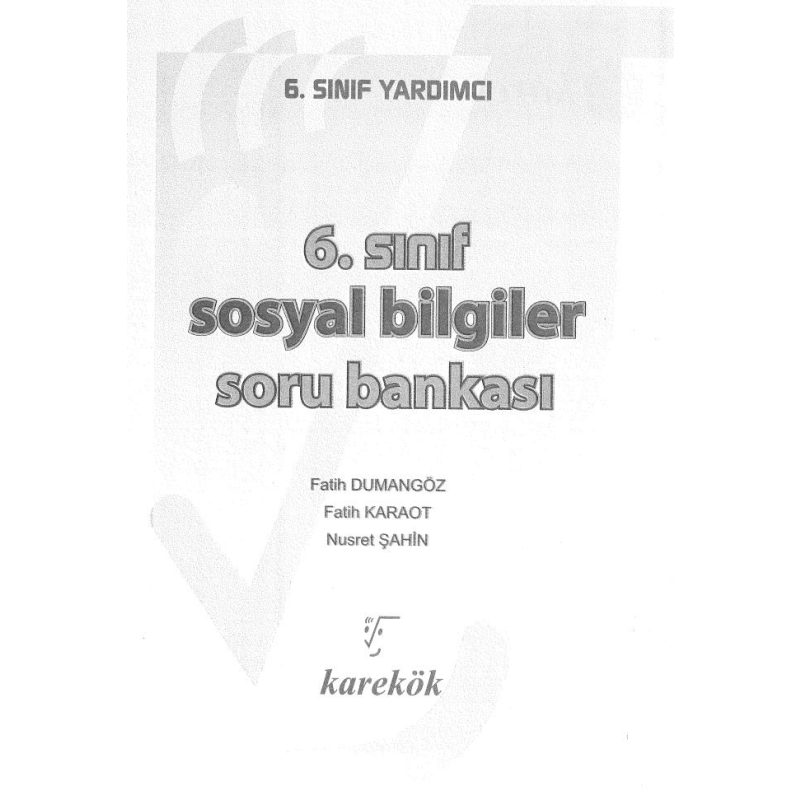 SOSYAL BİLGİLER SORU BANKASI