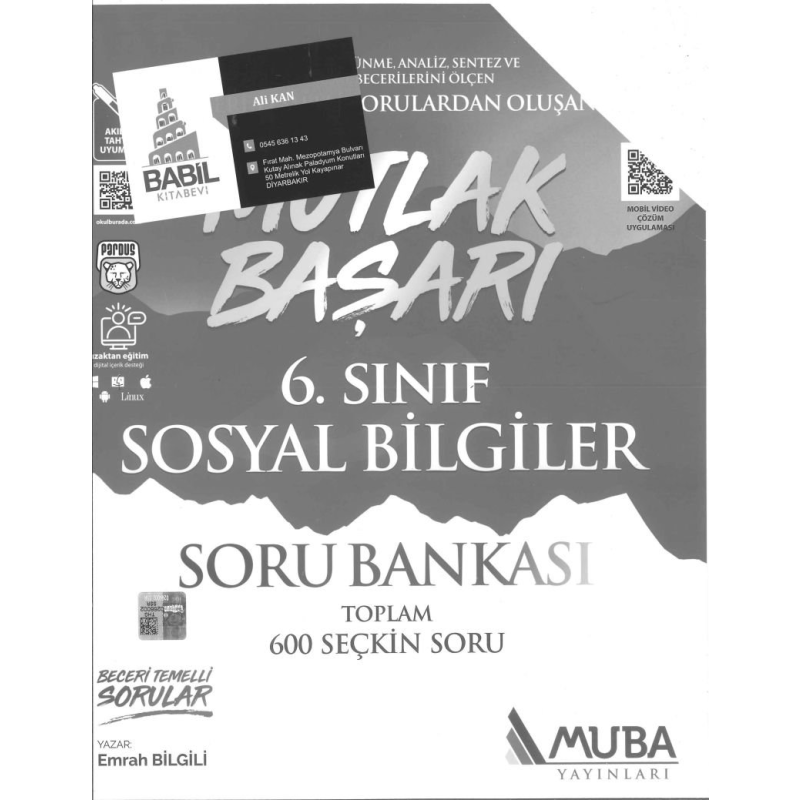 MUTLAK BAŞARI SOSYAL BİLGİLER SORU BANKASI