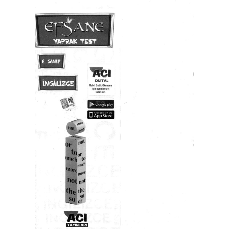 EFSANE YAPRAK TEST İNGİLİZCE