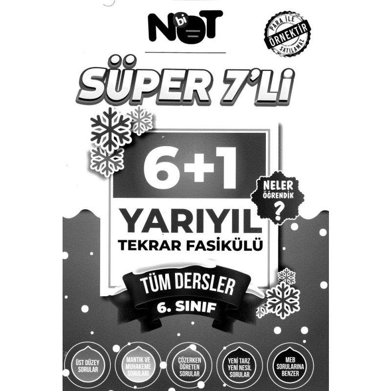 SÜPER 7'Lİ YARIYIL TEKRAR FASİKÜLÜ TÜM DERSLER