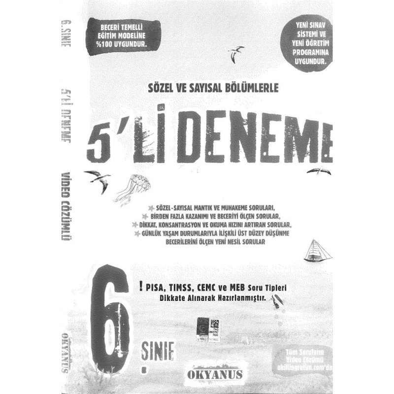 SÖZEL VE SAYISAL BÖLÜMLERLE 5'Lİ DENEME