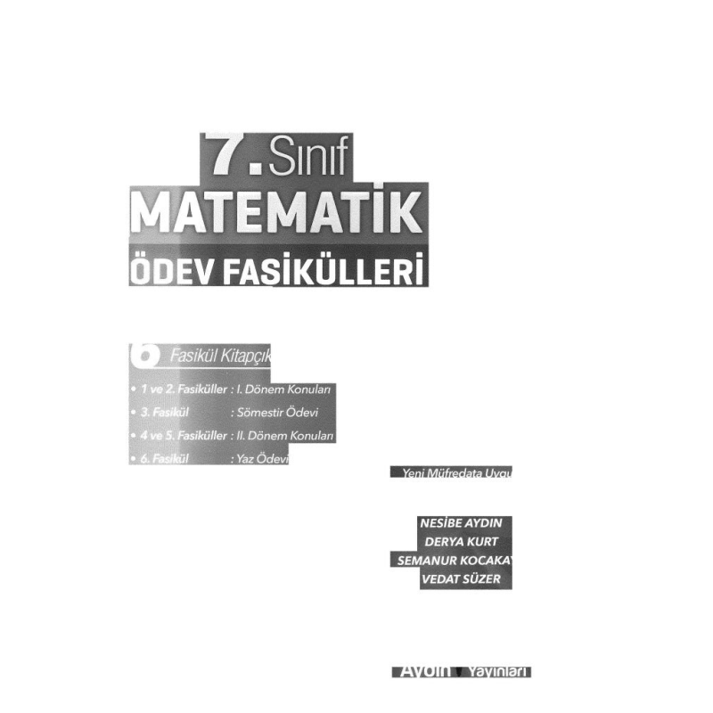 MATEMATİK ÖDEV FASİKÜLLERİ