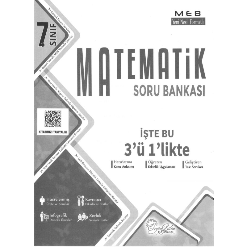 MATEMATİK SORU BANKASI İŞTE BU 3'Ü 1'LİKTE