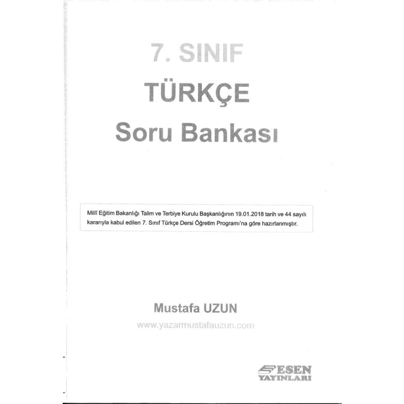 TÜRKÇE SORU BANKASI