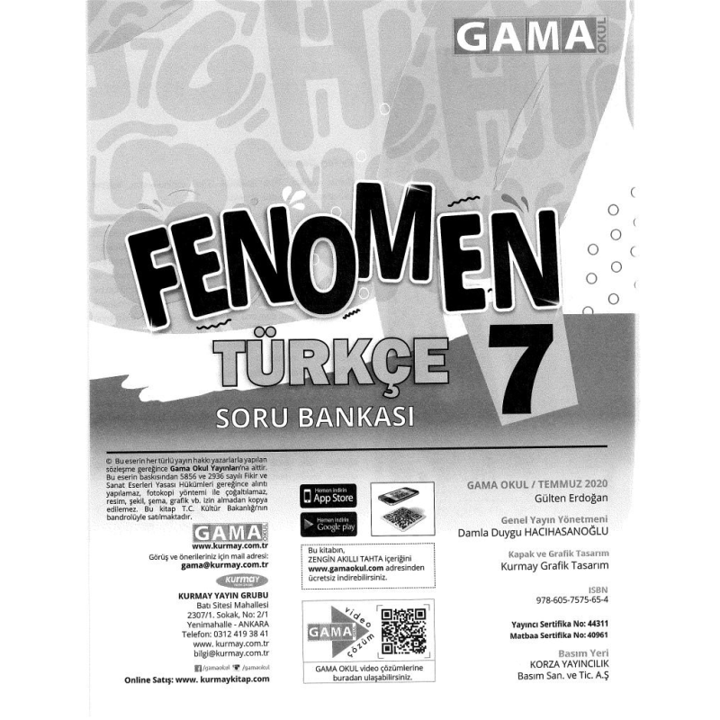 FENOMEN TÜRKÇE SORU BANKASI