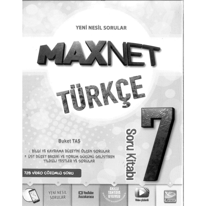 MAXNET TÜRKÇE SORU KİTABI