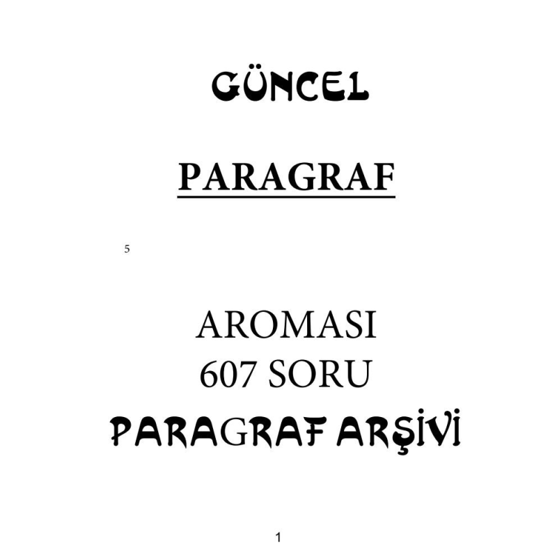 GÜNCEL PARAGRAF ARŞİVİ
