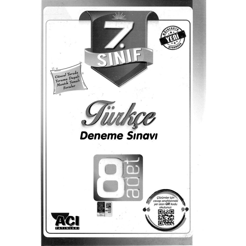 TÜRKÇE DENEME SINAVI 8 ADET