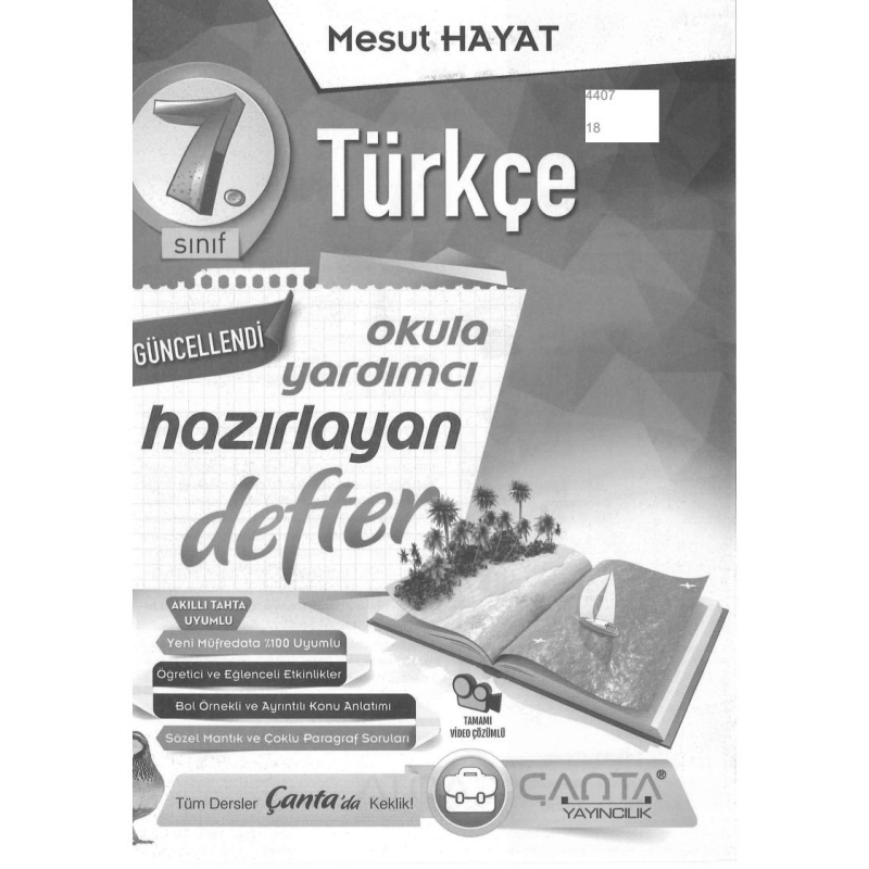 TÜRKÇE OKULA YARDIMCI HAZIRLAYAN DEFTER
