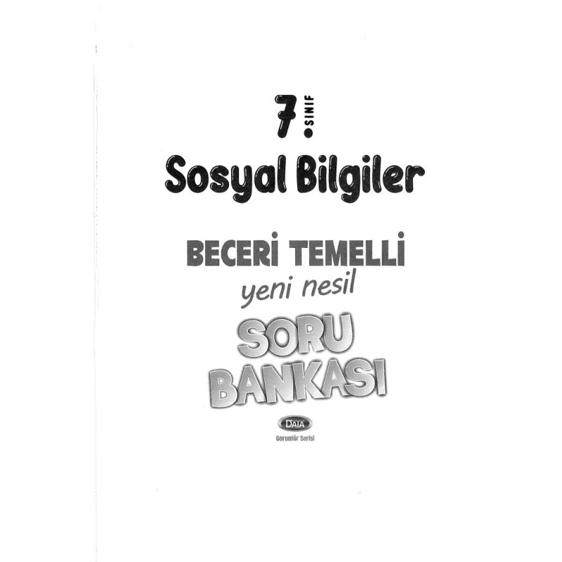 SOSYAL BİLGİLER BECERİ TEMELLİ SORU BANKASI