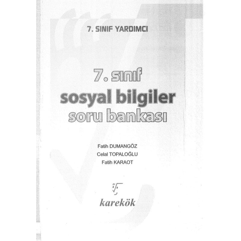 SOSYAL BİLGİLER SORU BANKASI