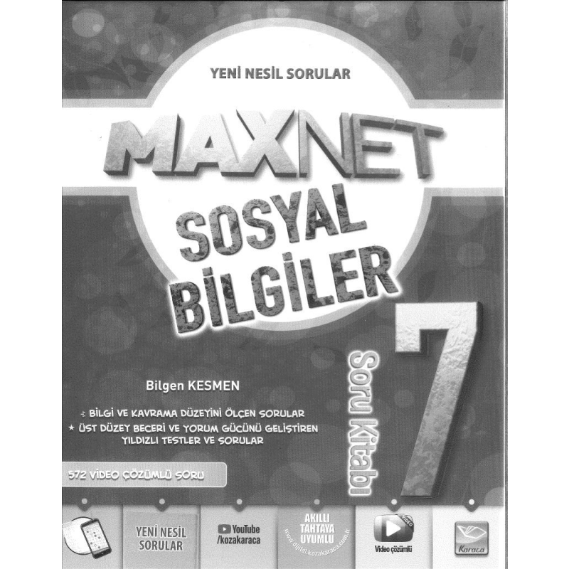 MAXNET SOSYAL BİLGİLER SORU KİTABI