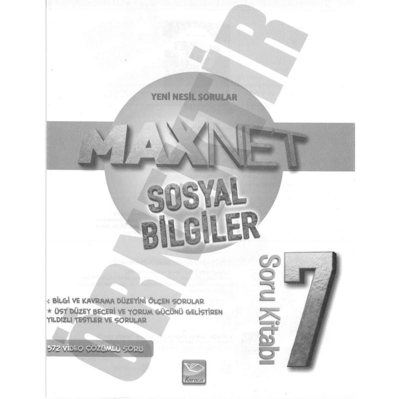 MAXNET SOSYAL BİLGİLER SORU KİTABI