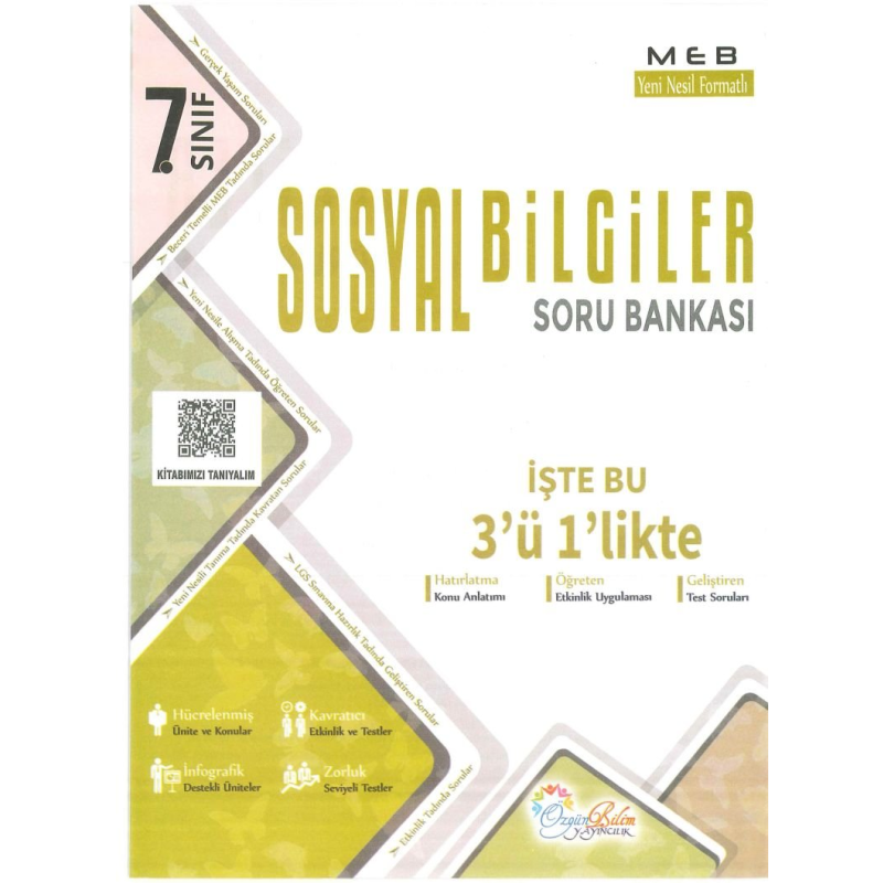 SOSYAL BİLGİLER SORU BANKASI İŞTE 3'Ü 1'LİKTE