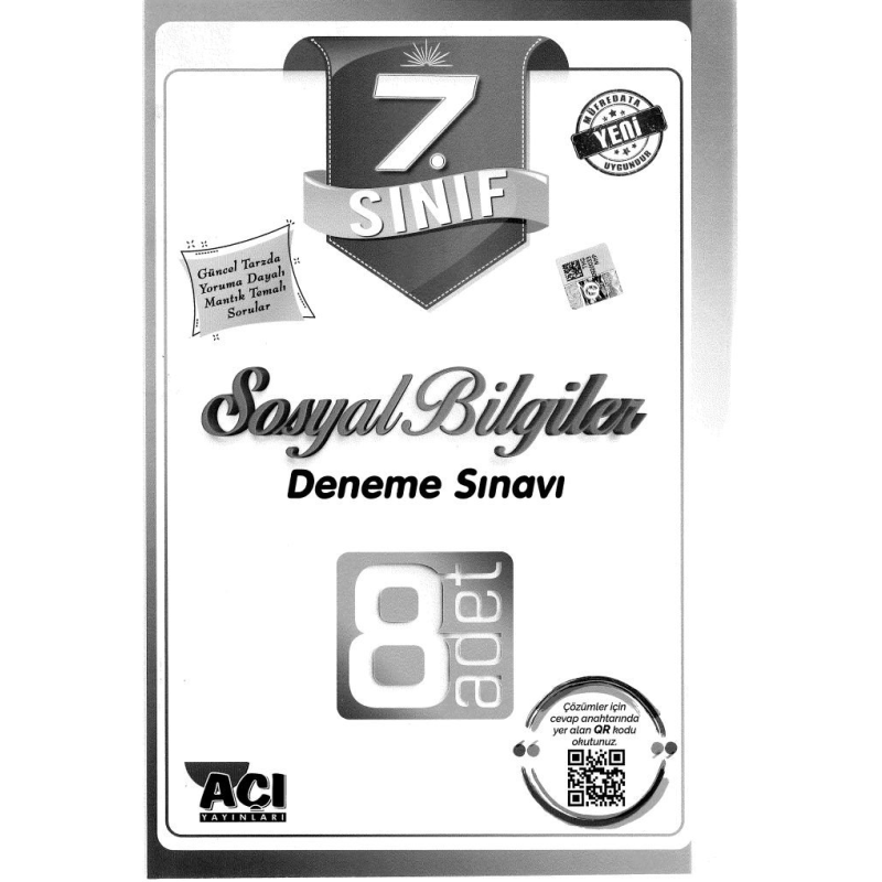 SOSYAL BİLGİLER DENEME SINAVI 8 ADET