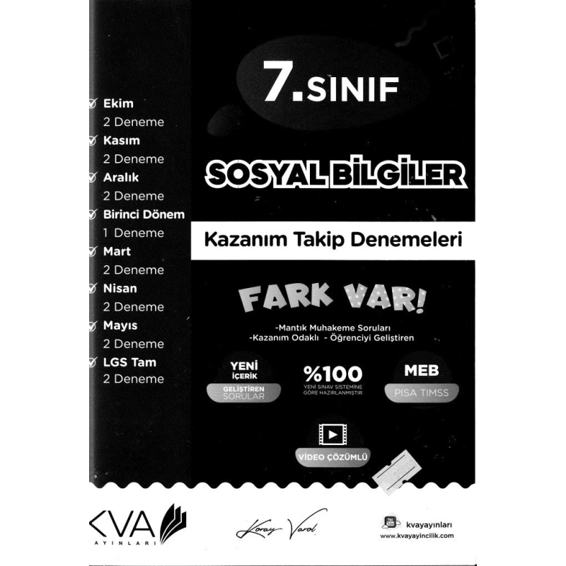 SOSYAL BİLGİLER KAZANIM TAKİP DENEMELERİ FARK VAR