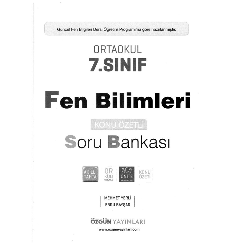 FEN BİLİMLERİ KONU ÖZETLİ SORU BANKASI