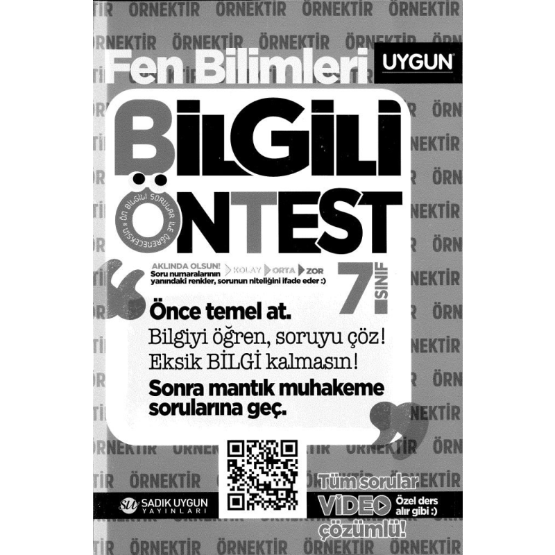 FEN BİLİMLERİ BİLGİLİ ÖNTEST
