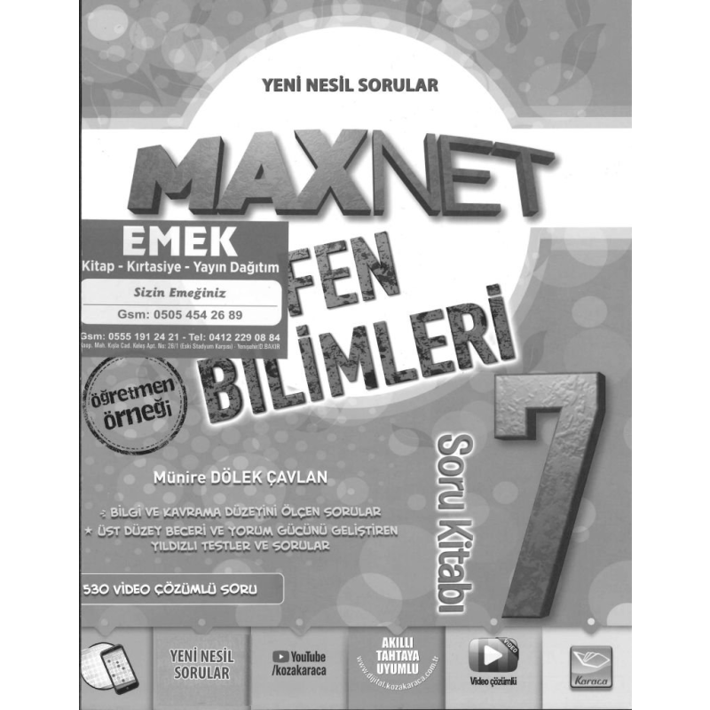 MAXNET FEN BİLİMLERİ SORU KİTABI