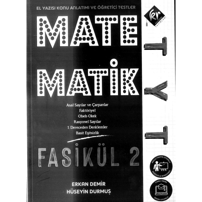 MATEMATİK FASİKÜL 2 (EL YAZISI KONU ANLATIMI VE ÖĞRETİCİSİ TESTLER)