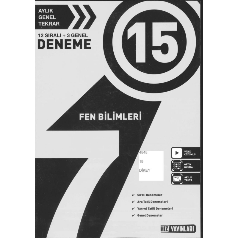 15 DENEME FEN BİLİMLERİ