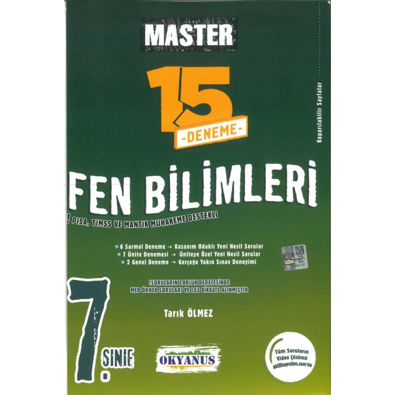 MASTER 15 DENEME FEN BİLİMLERİ