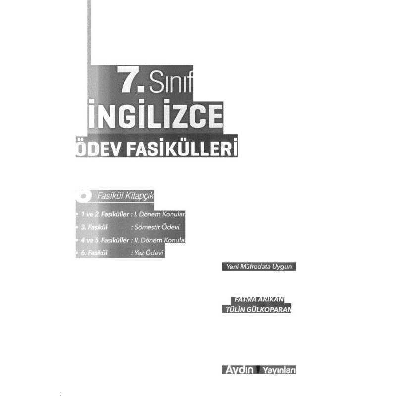 İNGİLİZCE ÖDEV FASİKÜLLERİ