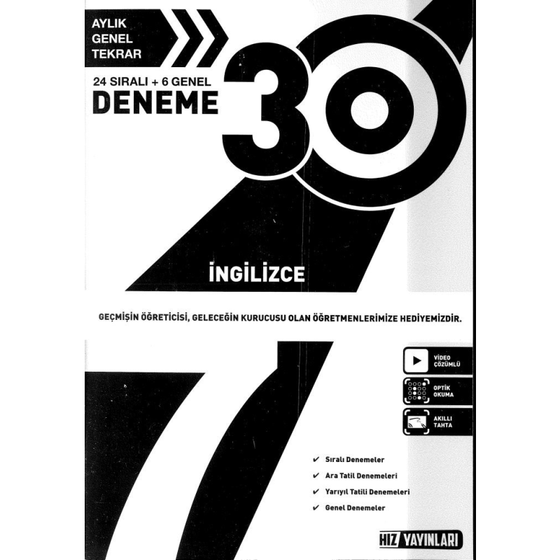 30 DENEME İNGİLİZCE