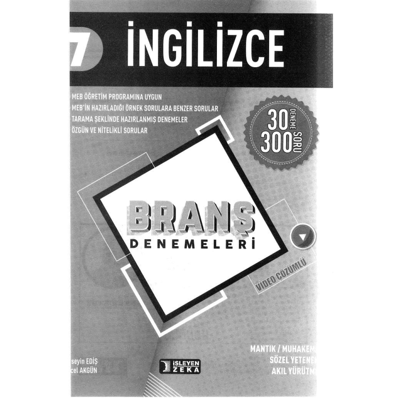 İNGİLİZCE BRANŞ DENEMELERİ 30 DENEME