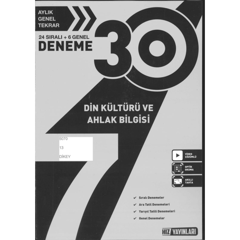 30 DENEME DİN KÜLTÜRÜ VE AHLAK BİLGİSİ