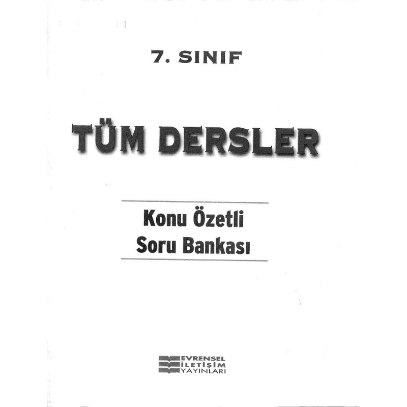 TÜM DERSLER KONU ÖZETLİ SORU BANKASI