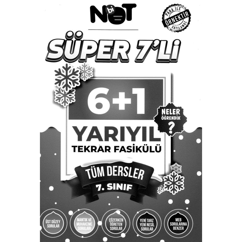 SÜPER 7'Lİ YARIYIL TEKRAR FASİKÜLÜ TÜM DERSLER