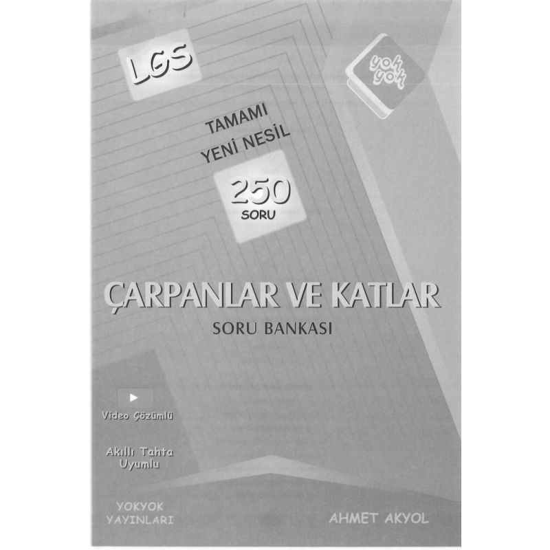 TAMAMI YENİ NESİL 250 SORU ÇARPANLAR VE KATLAR SORU BANKASI
