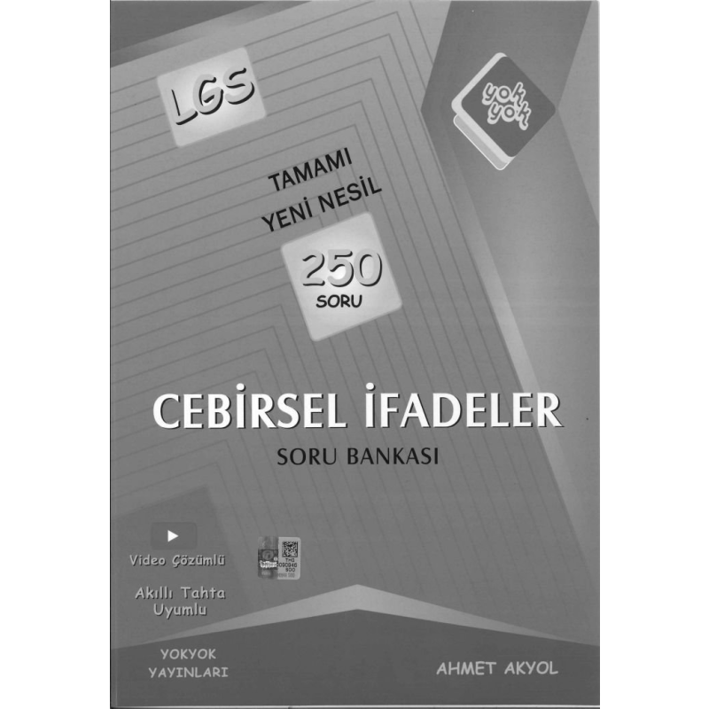 TAMAMI YENİ NESİL 250 SORU CEBİRSEL İFADELER SORU BANKASI