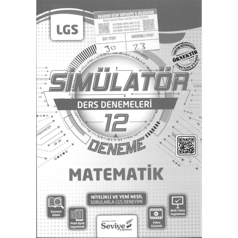 LGS SİMÜLATÖR DERS DENEMELERİ 12 DENEME MATEMATİK