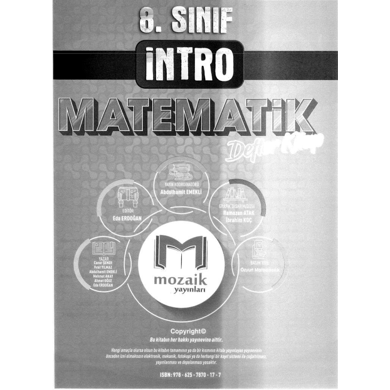 İNTRO MATEMATİK DEFTER KİTAP